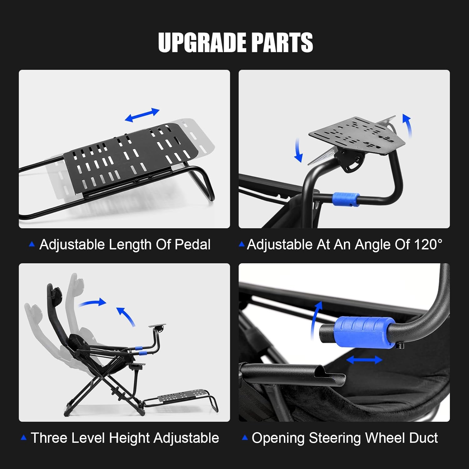 GTPLAYER Sim Racing Cockpit Foldable & Adjustable for High Performance-GTS06