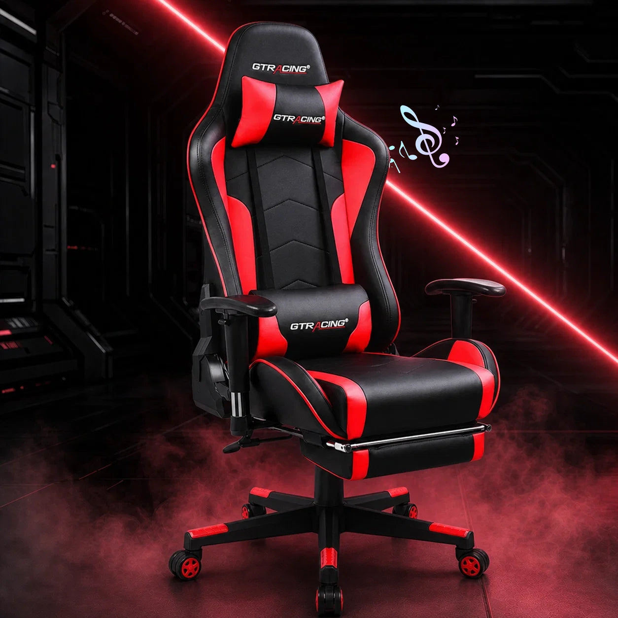 GTRACING Music Series GT890MF Gaming Chair with Footrest and